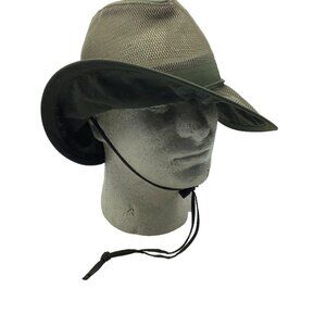 JHats Outback Bush Safari Fishing Hunting Hat Adult Medium Green Nylon Mesh
